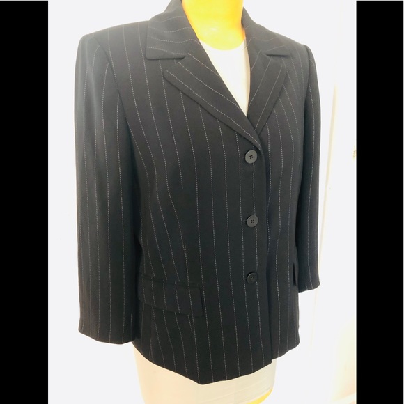 Kasper 🌹Business Striped Blazer Jacket  Sz 18 🦋 - Picture 2 of 8